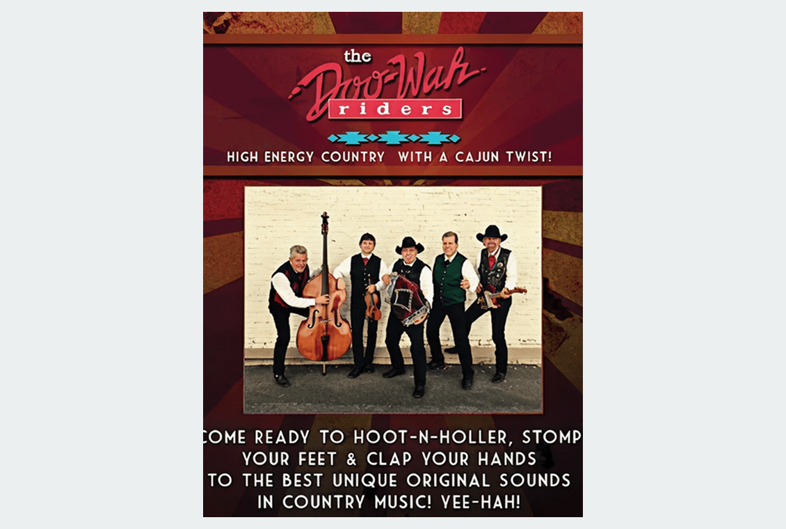 High-energy country band with instruments