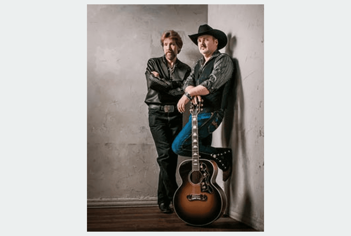 Musicians in cowboy hats and leather jackets