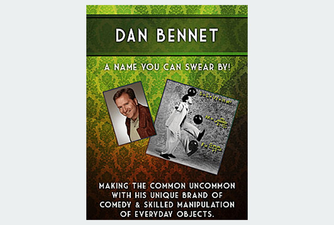 Comedian Dan Bennet advertisement
